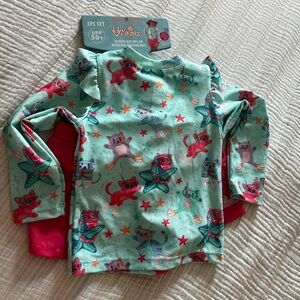 3pc Toddler Swim Set with Cat Print